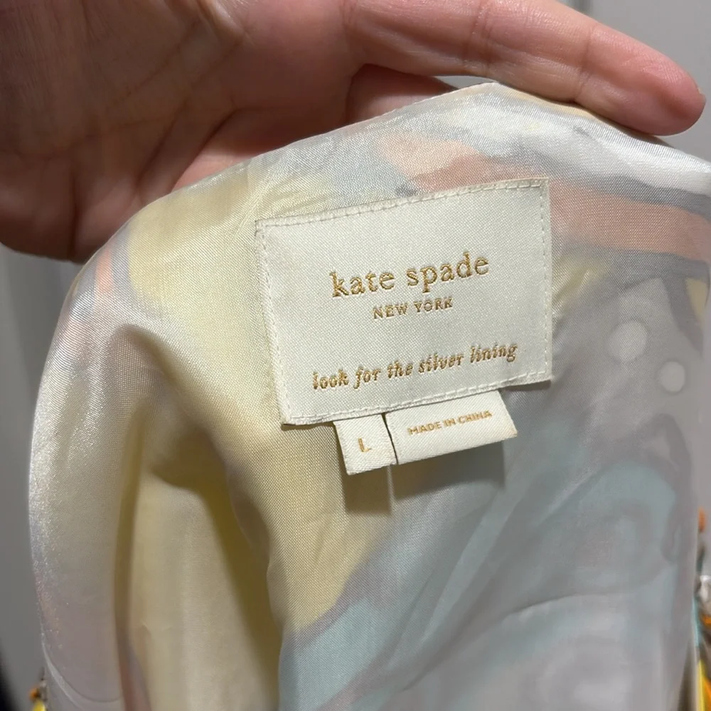 kate spade Yellow Multi Print Cap Sleeve Sheath Dress